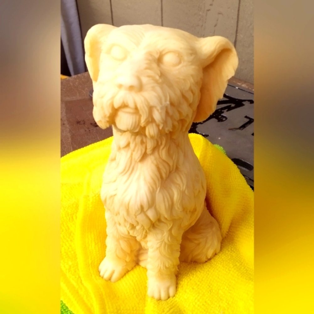 Alabaster dog statue